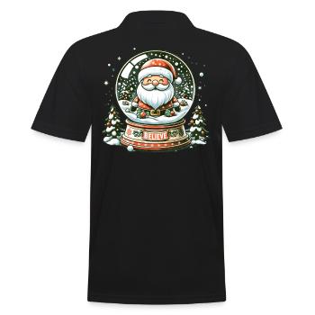 Croire Père Noël - Vacances Noël drôle en famille - Polo Homme - noir - Dos - Kai (181cm)