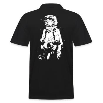 Le cool Cyberpunk Style Anime Boy Otaku de Shibuya - Polo Homme - noir - Dos - Kai (181cm)