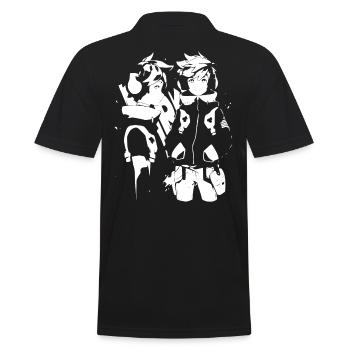 Le cool Cyberpunk Style Anime Boy Otaku de Shibuya - Polo Homme - noir - Dos - Kai (181cm)