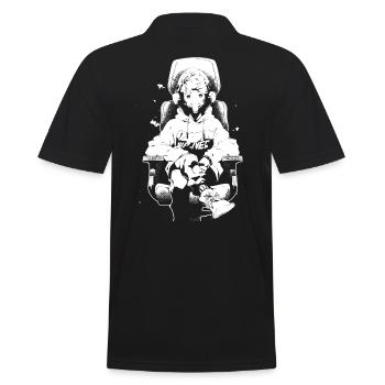 Le cool Cyberpunk Style Anime Boy Otaku de Shibuya - Polo Homme - noir - Dos - Kai (181cm)