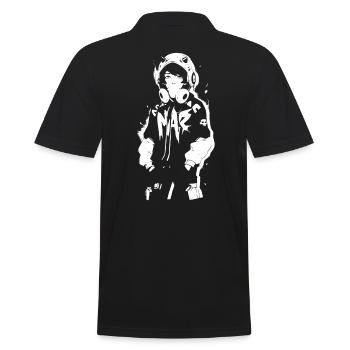 Le cool Cyberpunk Style Anime Boy Otaku de Shibuya - Polo Homme - noir - Dos - Kai (181cm)