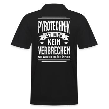 Pyrotechnics are not a crime - Meme Spruch - Men's Polo Shirt - black - Back - Kai (181cm)