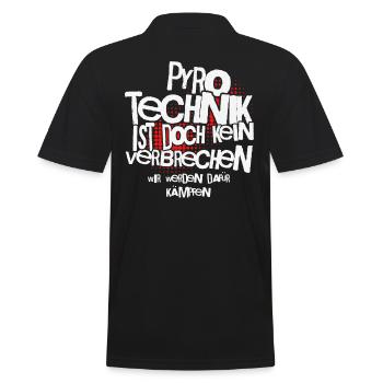 Pyrotechnics are not a crime - Meme Spruch - Men's Polo Shirt - black - Back - Kai (181cm)