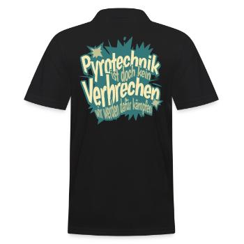 Pyrotechnics are not a crime - Meme Spruch - Men's Polo Shirt - black - Back - Kai (181cm)