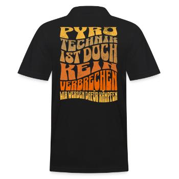Pyrotechnics are not a crime - Meme Spruch - Men's Polo Shirt - black - Back - Kai (181cm)