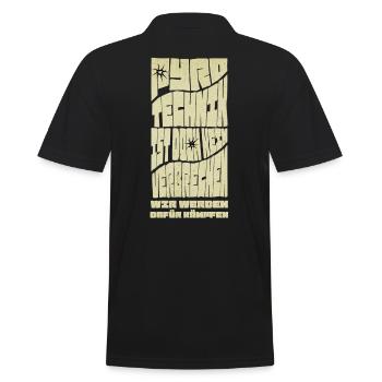 Pyrotechnics are not a crime - Meme Spruch - Men's Polo Shirt - black - Back - Kai (181cm)