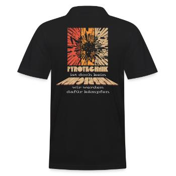 Pyrotechnics are not a crime - Meme Spruch - Men's Polo Shirt - black - Back - Kai (181cm)