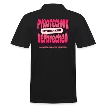 Pyrotechnics are not a crime - Meme Spruch - Men's Polo Shirt - black - Back - Kai (181cm)