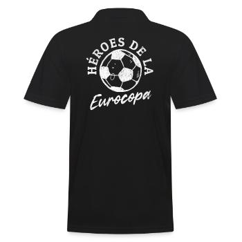 Spanien Champion 2024 Damen Herren Flagge España - Männer Poloshirt - Schwarz - Hinten - Kai (181cm)