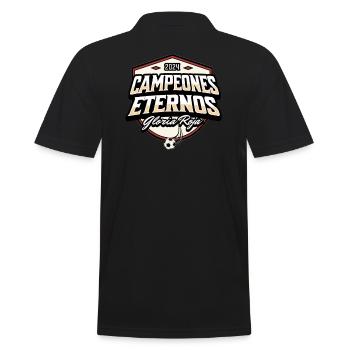 España Championship 2024 Women Men Flag Red - Men's Polo Shirt - black - Back - Kai (181cm)