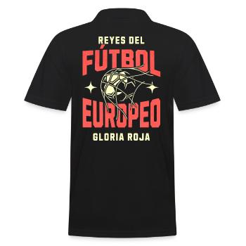 España Championship 2024 Women Men Flag Red - Men's Polo Shirt - black - Back - Kai (181cm)
