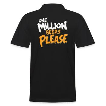 Un million de bières s’il vous plaît - Conception de fête amusante - Polo Homme - noir - Dos - Kai (181cm)