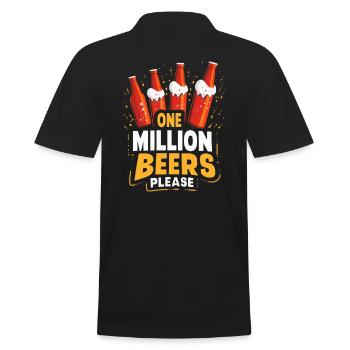 Un million de bières s’il vous plaît - Dicton drôle d’hommes - Polo Homme - noir - Dos - Kai (181cm)
