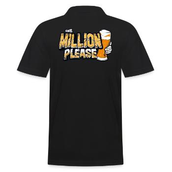 Un million de bières s’il vous plaît - Beer Lover Saying - Polo Homme - noir - Dos - Kai (181cm)