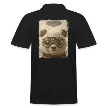 OVNI rétro vintage étrange Alien Ski Panda - Polo Homme - noir - Dos - Kai (181cm)