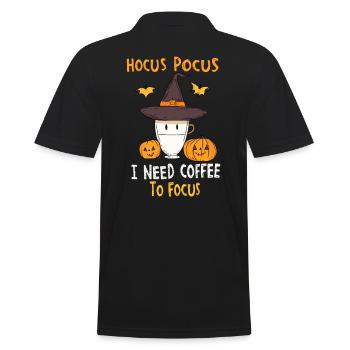 Hocus Pocus Kaffee Hexe Niedlich Lustig - Männer Poloshirt - Schwarz - Hinten - Kai (181cm)