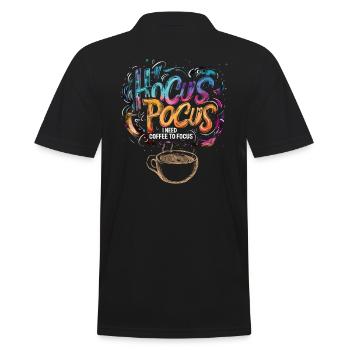 Hocus Pocus Bunter Kaffee Halloween Lustig - Männer Poloshirt - Schwarz - Hinten - Kai (181cm)