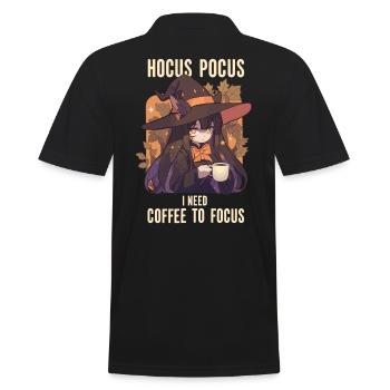 Hocus Pocus Süße Hexe Kaffee Halloween - Männer Poloshirt - Schwarz - Hinten - Kai (181cm)