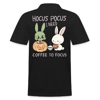 Hocus Pocus Süße Hasen Halloween Kaffee - Männer Poloshirt - Schwarz - Hinten - Kai (181cm)