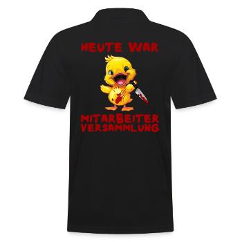 Réunion du personnel - Canard au couteau Halloween - Polo Homme - noir - Dos - Kai (181cm)