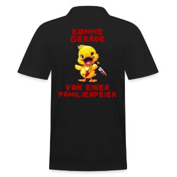 Fête de famille - Canard au couteau Halloween - Polo Homme - noir - Dos - Kai (181cm)