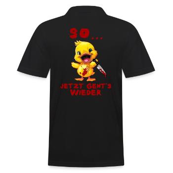Alors maintenant, c’est reparti - Couteau de canard Halloween - Polo Homme - noir - Dos - Kai (181cm)