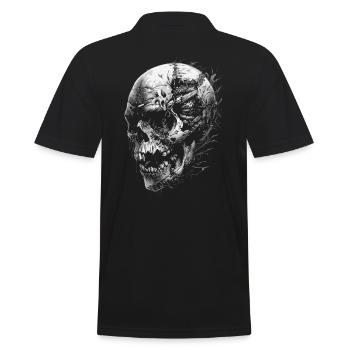 Crâne Halloween Zombie - Totenkopf Horreur - Polo Homme - noir - Dos - Kai (181cm)