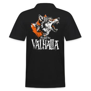 De Roaring Wolf Road à Valhalla Orange - Polo Homme - noir - Dos - Kai (181cm)