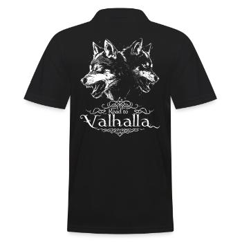 Dual Head Wolf Road vers Valhalla Design - Polo Homme - noir - Dos - Kai (181cm)