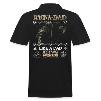 RAGNA-DAD Viking with Axe for Father's Day - Men's Polo Shirt - black - Back - Kai (181cm)