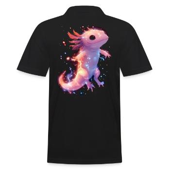 Axolotl magique lumineux avec électricité - Polo Homme - noir - Dos - Kai (181cm)