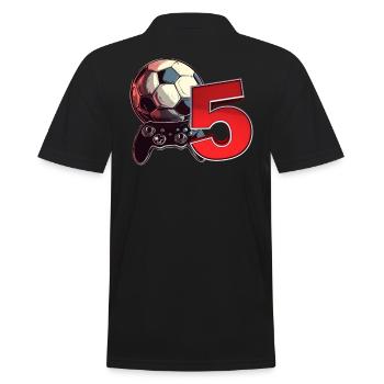 Football et jeux anniversaire garçon 5 ans - Polo Homme - noir - Dos - Kai (181cm)