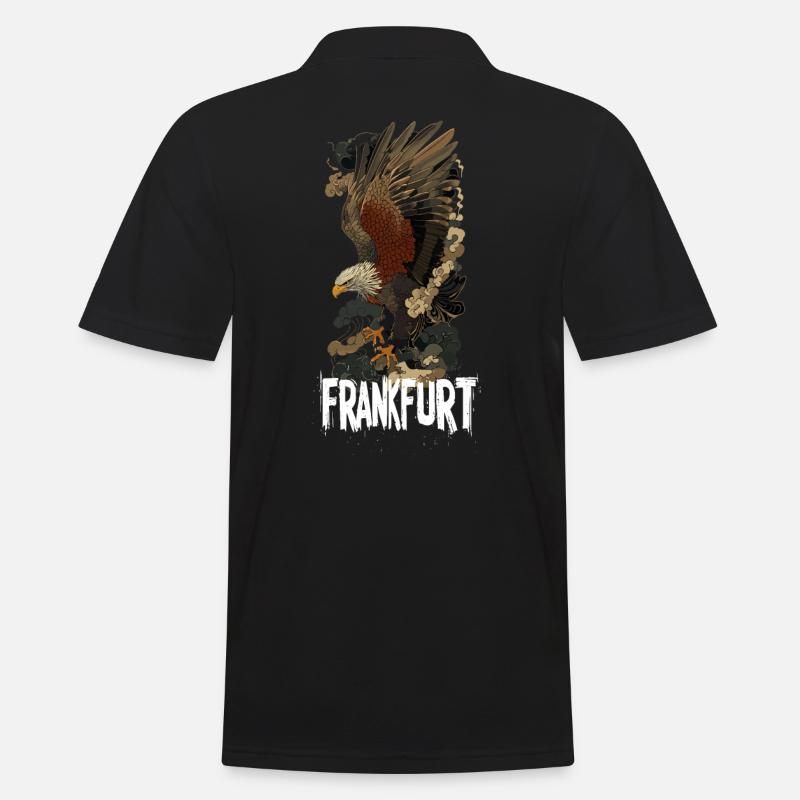 Frankfurt Eagle Spread FFM Patriots - Polo Homme - noir