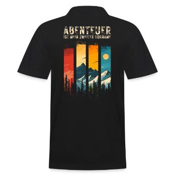 Aventure Prénom - Randonnée en montagne pour les aventuriers - Polo Homme - noir - Dos - Kai (181cm)
