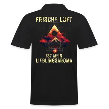Fresh Air Favorite Aroma Nature Hiking Outdoor - Men's Polo Shirt - black - Back - Kai (181cm)