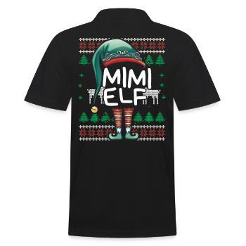 Mimi Elf Tenue de famille drôle de Noël - Polo Homme - noir - Dos - Kai (181cm)