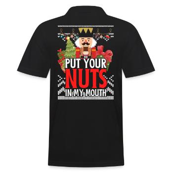 Vilain Casse-Noisette mets tes noix dans ma bouche - Polo Homme - noir - Dos - Kai (181cm)