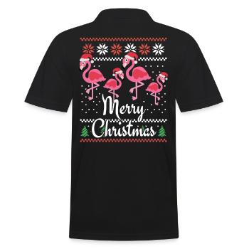 Tenue de Noël Flamant rose pour la famille - Polo Homme - noir - Dos - Kai (181cm)