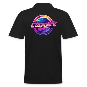 Berlin Köpenick Souvenir Cöpenick Retro-Style - Männer Poloshirt - Schwarz - Hinten - Kai (181cm)