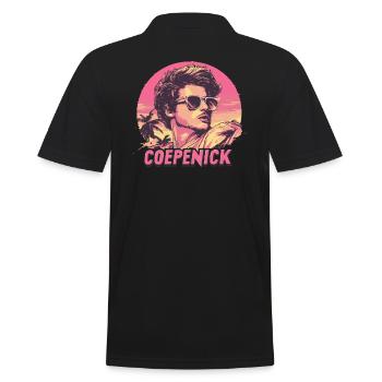 Berlin Köpenick Souvenir Cöpenick 80er Retro - Männer Poloshirt - Schwarz - Hinten - Kai (181cm)