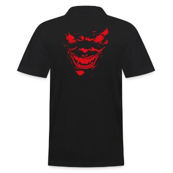 Costume d’Halloween Horreur Visage effrayant en rouge - Polo Homme - noir - Dos - Kai (181cm)