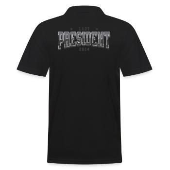 Lady President 2024: Kamala Harris for President - Männer Poloshirt - Schwarz - Hinten - Kai (181cm)