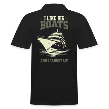 J’aime les gros bateaux et je ne peux pas mentir – Yacht Design - Polo Homme - noir - Dos - Kai (181cm)