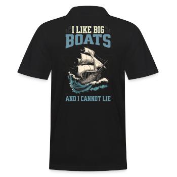 J’aime les grands bateaux et je ne peux pas mentir – voilier - Polo Homme - noir - Dos - Kai (181cm)