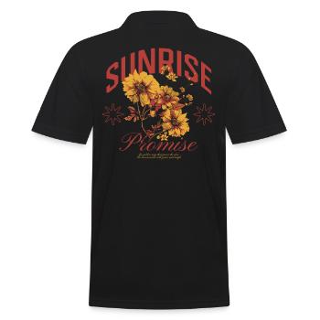 Sunrise Promise Design d’art floral - Polo Homme - noir - Dos - Kai (181cm)