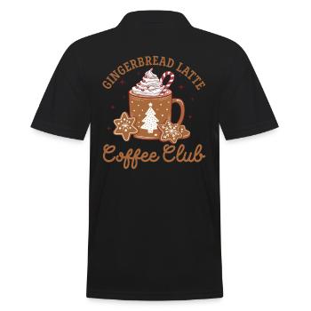Gingerbread Latte Coffee Club - Sucré et festif - Polo Homme - noir - Dos - Kai (181cm)