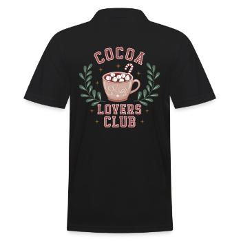Kakao Liebhaber Club - Heiße Schokolade - Männer Poloshirt - Schwarz - Hinten - Kai (181cm)