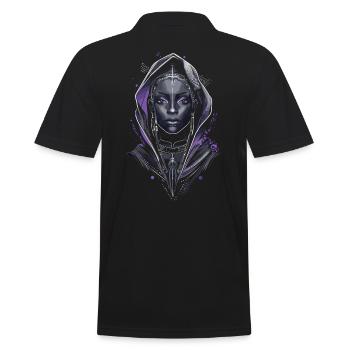 Œuvre d’art du Mois de l’histoire des Noirs afro futuriste - Polo Homme - noir - Dos - Kai (181cm)