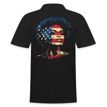 Afro Heritage États-Unis Drapeau Noir Histoire Art - Polo Homme - noir - Dos - Kai (181cm)