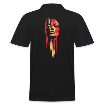 Abstrakte Heritage Black History Month Kunst - Männer Poloshirt - Schwarz - Hinten - Kai (181cm)